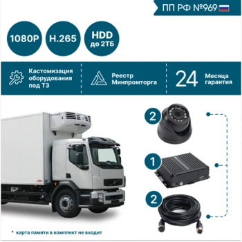 на 2 камеры для опасных грузов NSCAR BN201 FullHD_HDD